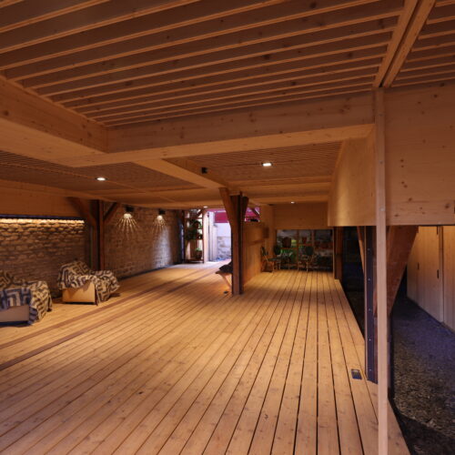 aménagement jardin et sous-sol maison sur pilotis