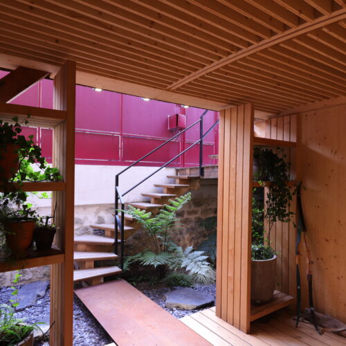 aménagement jardin et sous-sol maison sur pilotis