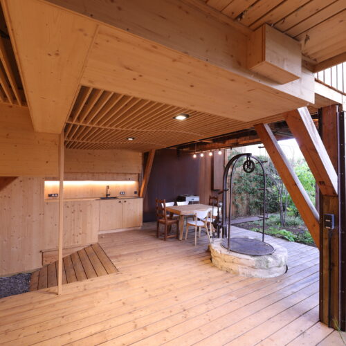 aménagement jardin et sous-sol maison sur pilotis