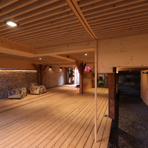 aménagement jardin et sous-sol maison sur pilotis