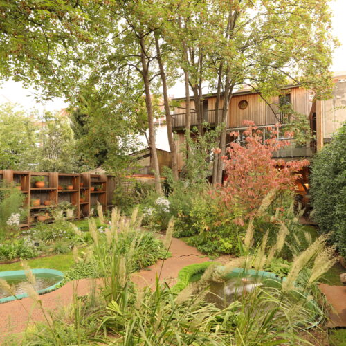 aménagement jardin et sous-sol maison sur pilotis